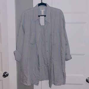 Linen Blend button down
